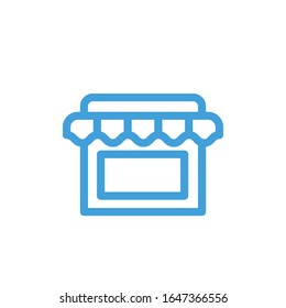 Ilustración vectorial, icono de tienda. Plantilla de diseño de línea