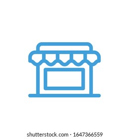 Vector illustration, shop icon. Line design template