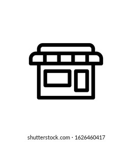 Vector, illustration, shop, store icon.   Line design template