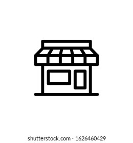 Vector, illustration, shop, store icon.   Line design template