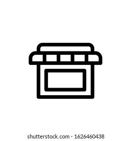 Vector, illustration, shop, store icon.   Line design template