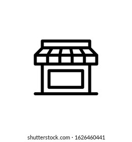 Vector, illustration, shop, store icon.   Line design template