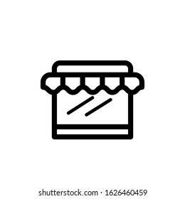 Vector, illustration, shop, store icon.   Line design template