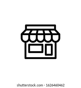 Vector, illustration, shop, store icon.   Line design template