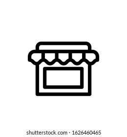 Vector, illustration, shop, store icon.   Line design template