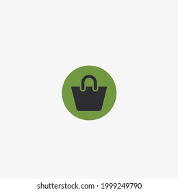 Icono del vector de la bolsa de compras