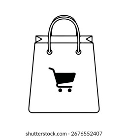 Ilustración vectorial de un bolso de compras