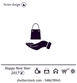 Vector illustration of shopping bag