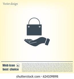 Vector illustration of shopping bag 