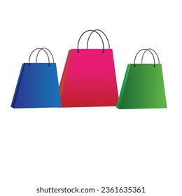 Vector illustration. Shopping bag design icon. Shop concept.