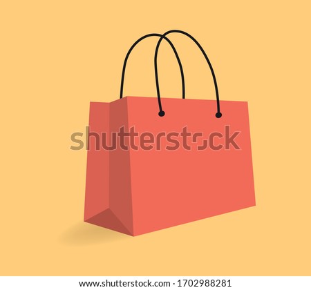 Vector illustration. Shopping bag design icon. Shop concept.
