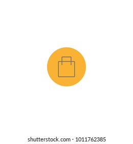 Vector illustration shopping bag icon in circle
