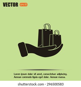Vector illustration of shopping bags 