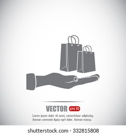 Vector illustration of shopping bags