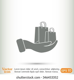 Vector illustration of shopping bags 