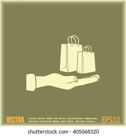 Vector illustration of shopping bags
