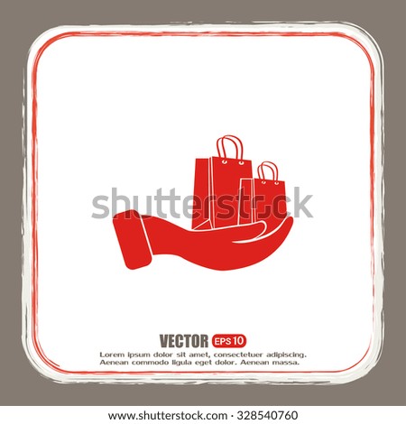 Vector illustration of shopping bags 