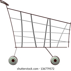 Ilustración vectorial de un carro de la compra