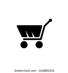  Vector illustration, shopping cart icon template 