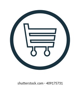 Vector illustration of shopping cart icon
