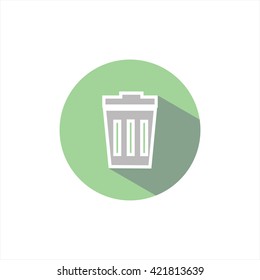 vector illustration shopping cart icon. garbage. remove