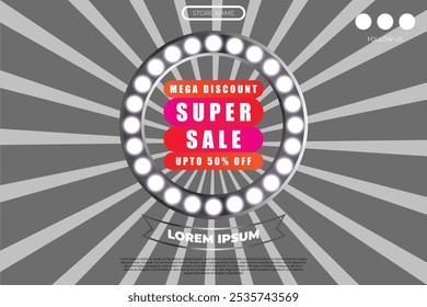 Vector illustration for shopping day, online shopping, special Offer coupon, voucher, banner template, websites, social media advertising.