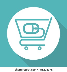 Vector illustration of Shopping , editable icon