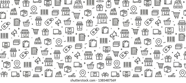 VECTOR ILLUSTRATION OF SHOPPING ICON CONCEPT