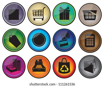 Vector illustration of Shopping Icons.