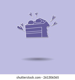 Vector illustration of  Shortcake color background.
