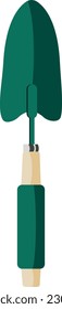 Vector illustration of a shovel for the garden. Vector. Isolated illustration.Garden. Gardening