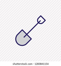 Vector illustration of shovel icon colored line. Beautiful structure element also can be used as spade icon element.