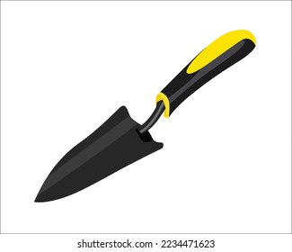 La pala de ilustración vectorial aislada en fondo blanco.
Herramientas para carpintería con mango de madera.