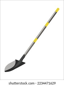 La pala de ilustración vectorial aislada en fondo blanco.
Herramientas para carpintería con mango de madera.