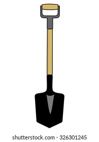 vector illustration of shovel, working tool