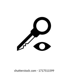 vector illustration of show or hide password symbol. editable icon design for user interface element