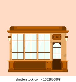 Vector illustration of a showcase bar. Editable title