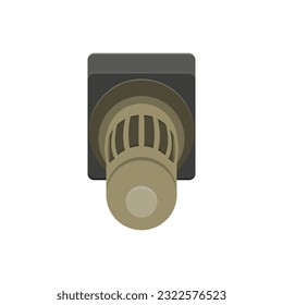 Vector illustration showcases the design of a banana connector, a popular type of electrical connector used for various applications, including audio equipment, and test