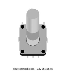 Vector illustration showcases a potentiometer, also known as a variable resistor