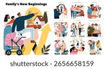 Vector illustration showcasing a family
