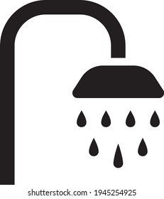 Vector illustration of the shower head of bathroom douche