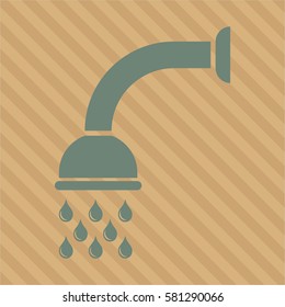 Vector illustration of Shower icon in Green
