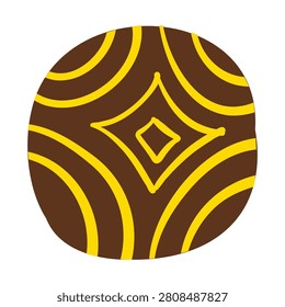 Vector illustration showing concentric yellow diamond shapes
