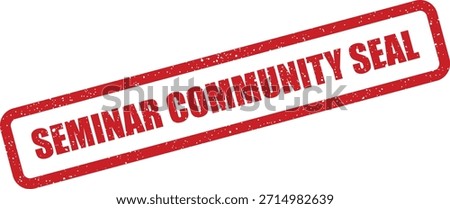 A vector illustration showing a distressed red rubber stamp, bearing 