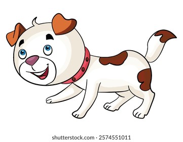 Vector illustration showing a dog