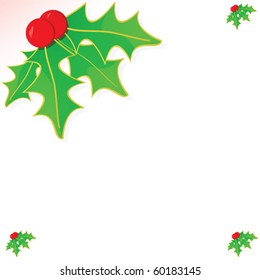 Vector illustration showing a glossy mistletoe, great as a Christmas card