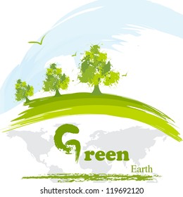 vector illustration of showing green environment