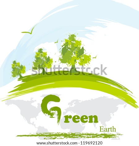 vector illustration of showing green environment