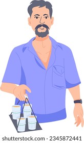 Vector Illustration Showing Indian People's Rich Lifestyle, Fashion, Culture, Habits, Tradition, Clothing, Food