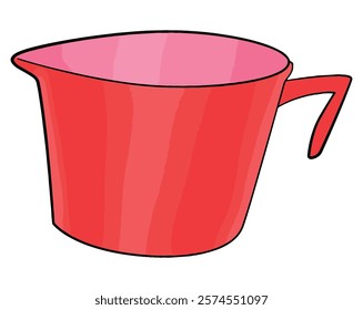 Vector illustration showing red colour jug